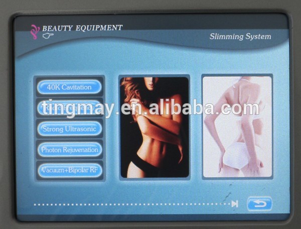 Cavitation rf vacuum massage slimming machine