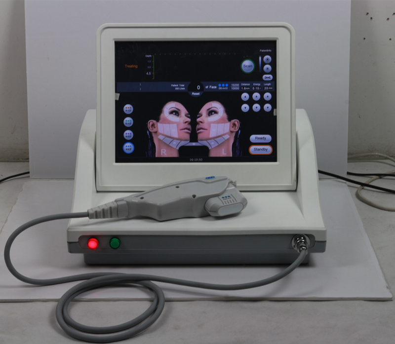 Vertical salon hifu machine / high intensity focused ultrasound hifu for wrinkle removal / hifu face lift