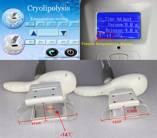 Professional multifunctional double cryolipolysis+rf+cavitation slimming machine