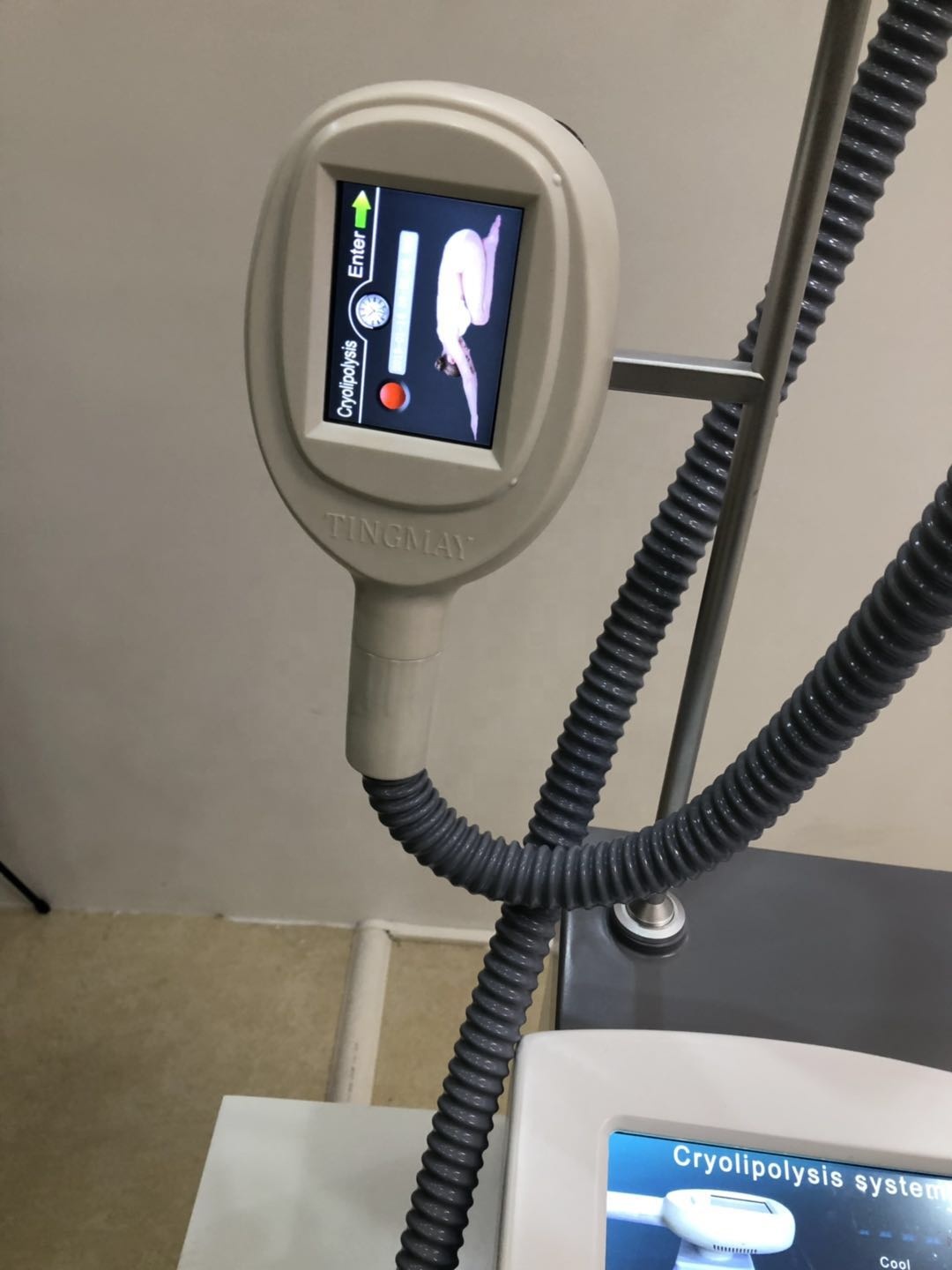 2019 portable 2 handle cooling cryo reduce fat freezing cryolipolysis machine for body and double chin