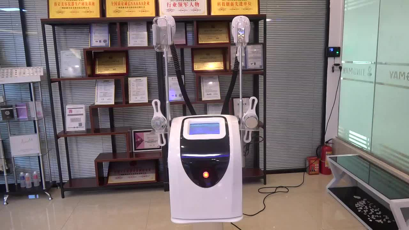 China manufacturer 2 cryo handles work toghter cryolipolysis cavitation RF slimming machine