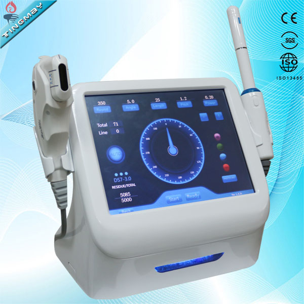 2 in 1 Hifu vaginal tightening machine with 1.5mm 3.0mm 4.5mm for face and 3.0mm&4.5mm for vagina