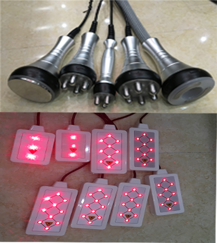 Vacuum cavitation system RF lipo laser skin tighten weight loss machine