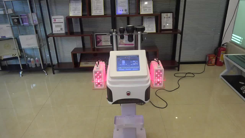 English+Spanish touch screen lipo laser rf vacuum cavitation system/slimming machine