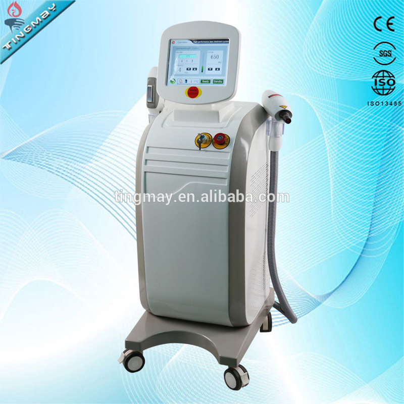 Multifunction machine 2 in1 nd yag laser shr opt elight hair removal machine