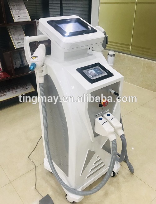 OPT shr ipl + RF + nd yag laser beauty machine for hair removal and tattoo removal