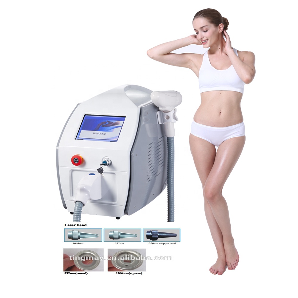 Portable carbon laser peel q switch nd yag laser tattoo removal machine