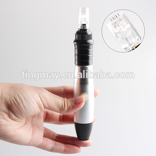 12 needles stainless derma stamp rollers micro needle therapy scooter electrical derma pen