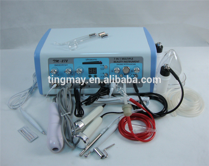 Portable Vacuum Spray High Frequency Galvanic Facial Beauty Machine 7 in 1