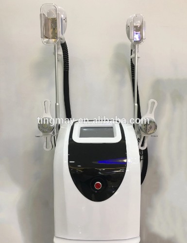 Popular 2cryo handles cryolipolysis fat freezing machine combine vacuum cavitation and RF
