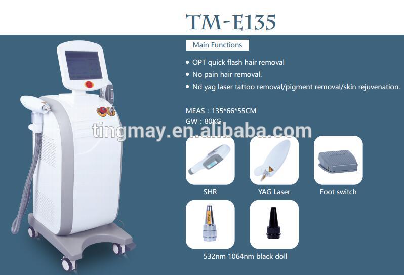 2 in 1 SHR nd yag laser laser tattoo removal / nd yag laser shr hair removal machine