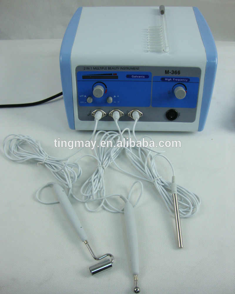 2015 M366 high frequency ultrasonic galvanic facial machine remove dead skin