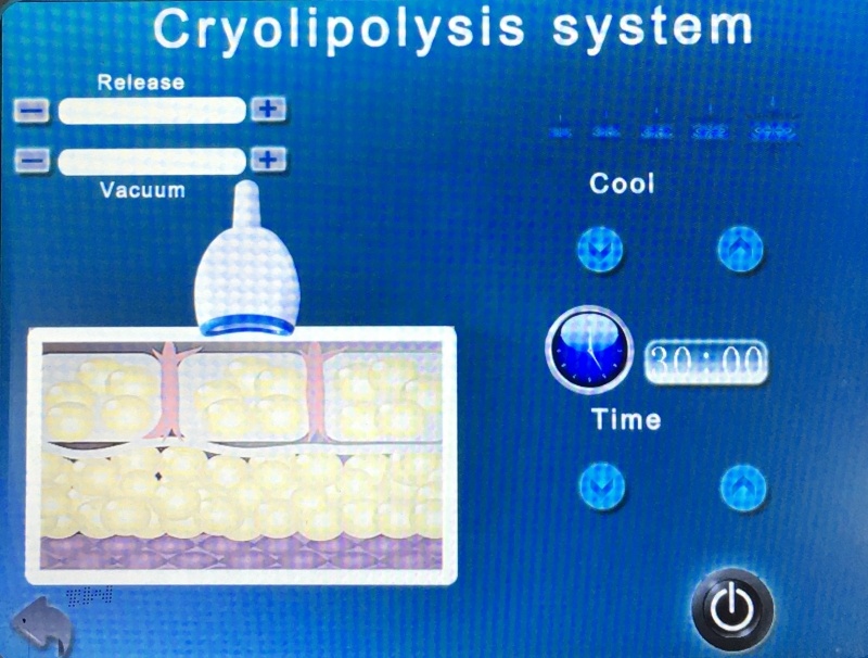 Portable 2handles 1big +1 double chin cryo fat freezing cryolipolysis machine